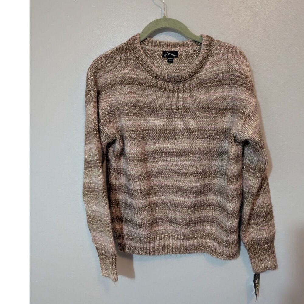 Art Class Girls Striped Pullover Sweater Sleepy Rose Size XL(14/16) NWT